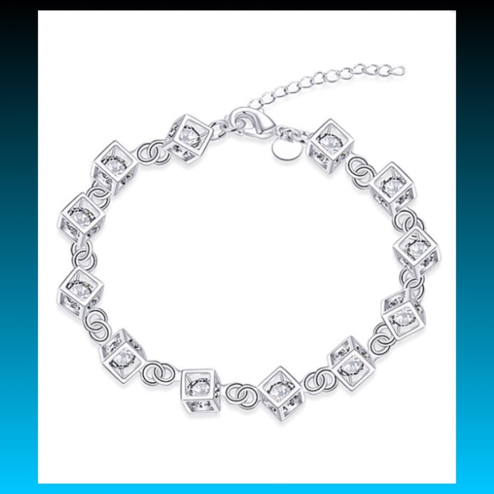 10$ OFF! Hollywood Silver Crystal Bracelet